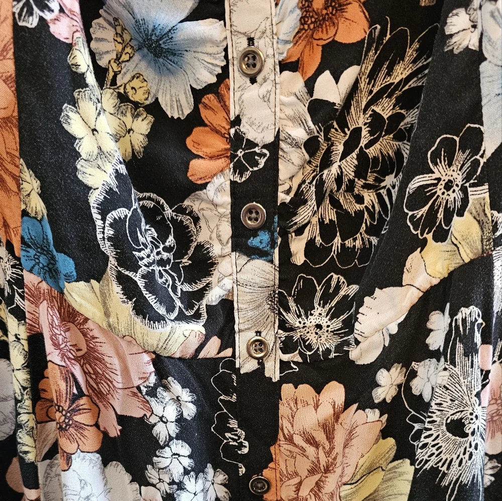 Torrid Midi Challis Button-Front Skater Dress - Picture 9 of 12